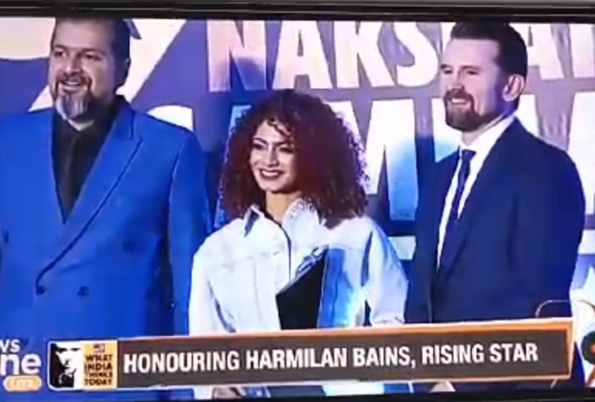 Harmilan Bains honored with Nakshatra Samman by PB9 TV